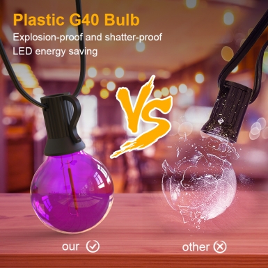 LED户外灯 - HCP099 G40塑料彩泡LED灯串